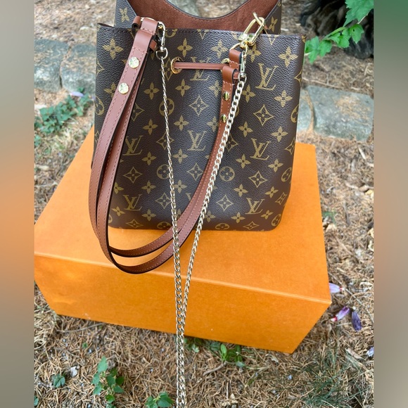 Louis Vuitton NeoNoe MM bucket bag Caramel Beautiful Receipt Shoulder Crossbody - Picture 12 of 16